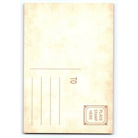 Vintage Halloween Tree Postcard with Glowing Pumpkin Lanterns 5.5x4" - Picture 2 of 2